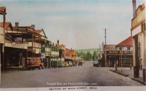 Old Postcard Main St Bega NSW