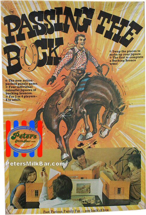 Pass The Buck Vintage Jigsaw Board Game Completed
