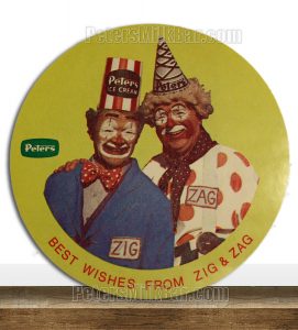 Peter's Ice Cream Zig N Zag Vintage Sticker 70's