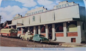 Postcard Vintage Tenterfield NSW Telegraph Hotel