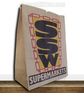 SSW Supermarket Vintage Grocery Brown Bag
