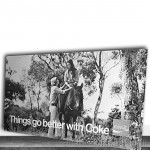 Coca Cola Advertising Poster Couple With Horse