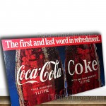 Coca Cola Advertising Poster large Glass Bottles