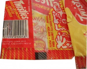 Twisties Ingredients Cheese 70's