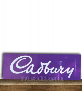 Cadbury Poster Advertisement White on Purple