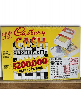 Cadbury Poster Vintage Advertisement Cadbury Cash Win