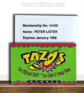 Tazo Official Members Card