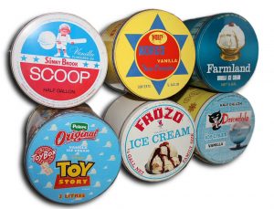 Various Old Icecream Tins
