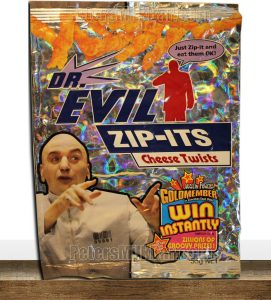 Austin Powers Dr Evil Zip-Its Vintage Chip Snacks