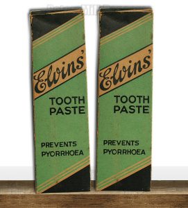 ELVINS Toothpaste Vintage Australian Package